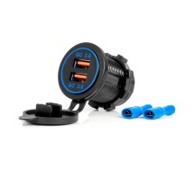 Laadija 2Xusb sinine valgustus quick 3.0