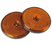 Reflektorid 2tk, E-märk,läbim.65mm oranz