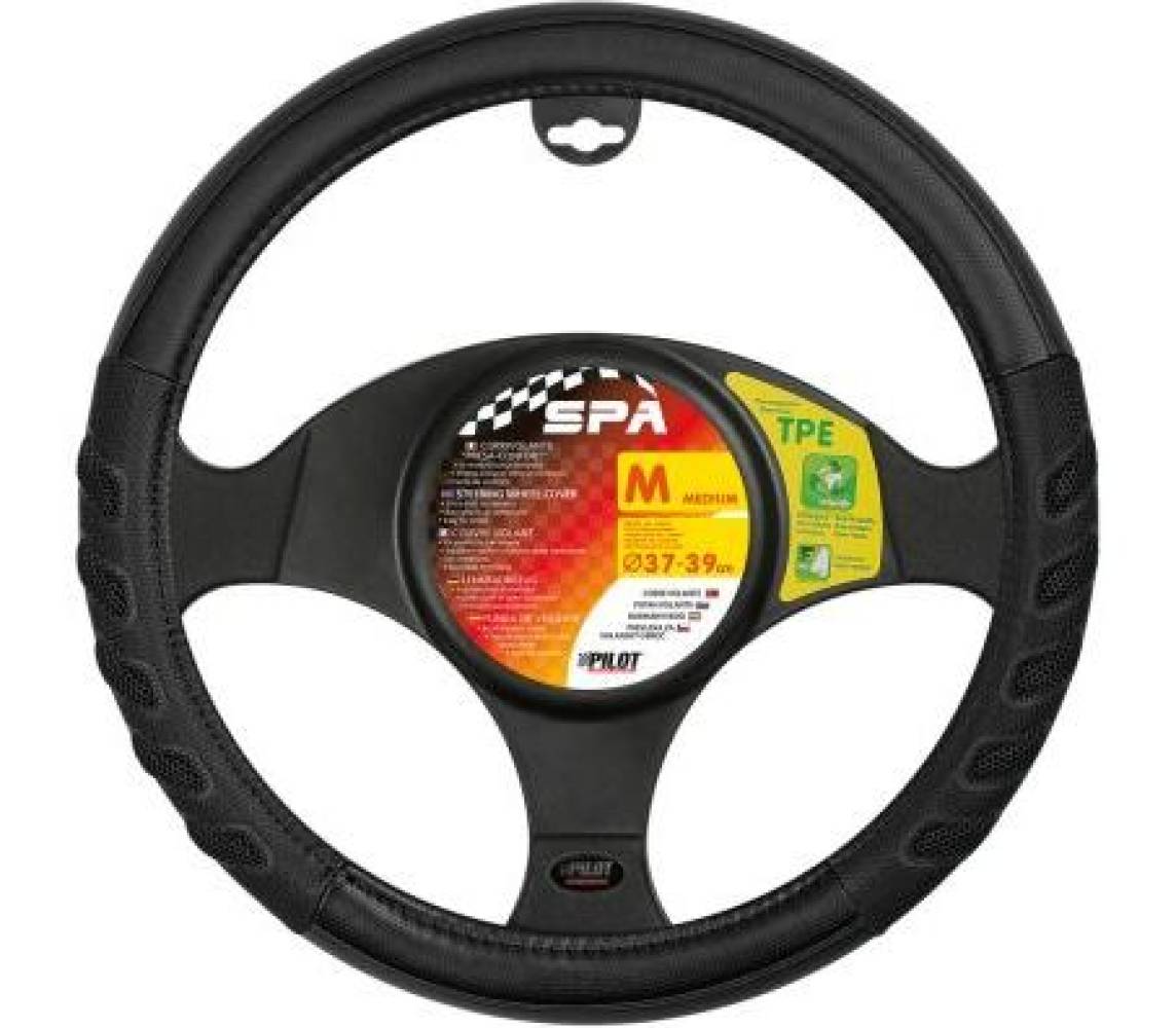 Оплетка руля Spa Ø37-39 cm, чёрный кожзаменитель