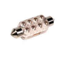 Pirn 8 ledi 44mm, 12V, sinine