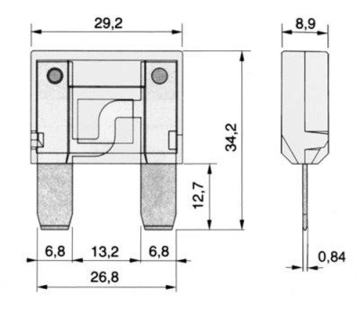 Предохранитель maxi 70A 29,2#34,2mm