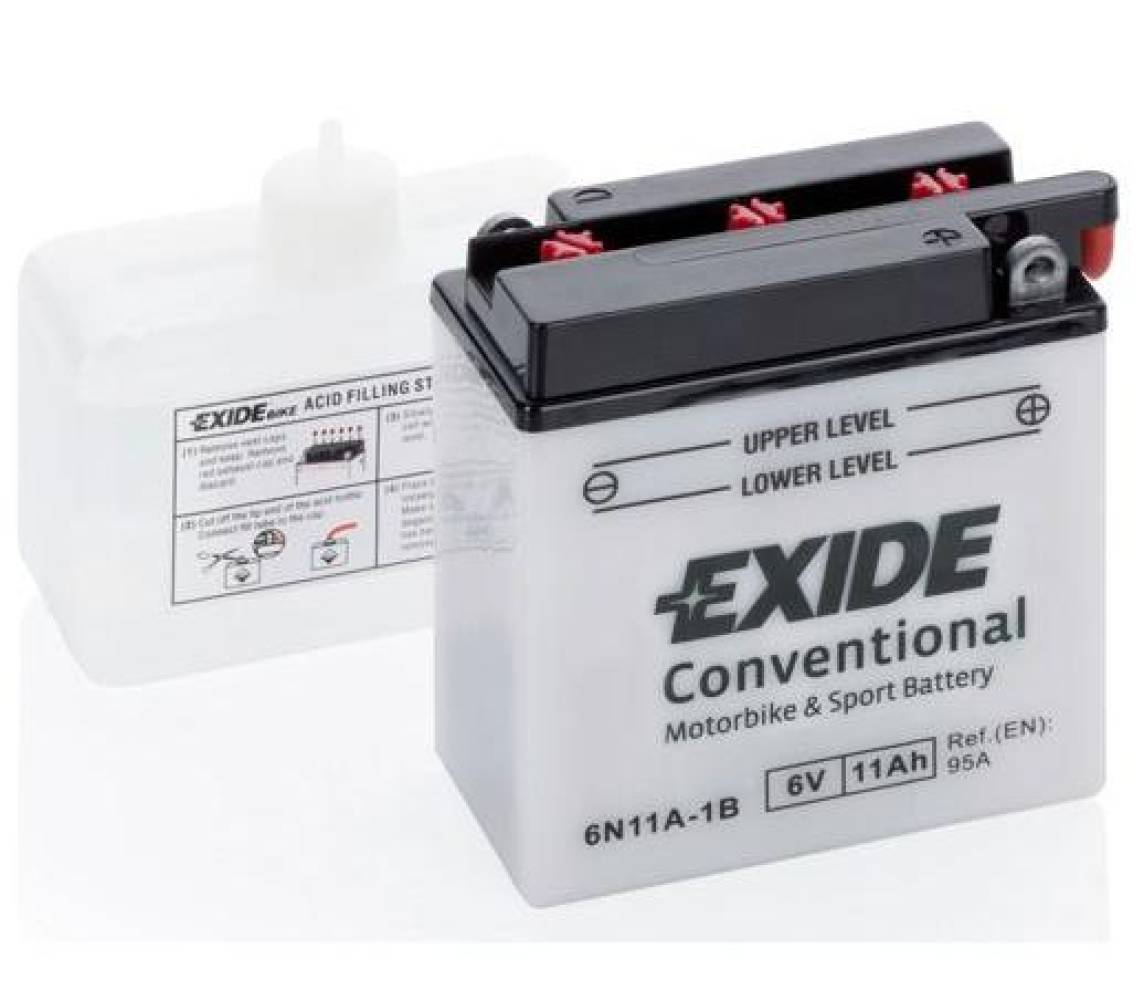 6V 11Ah 6N11A-1B 121x59x131-+ Exide 95A