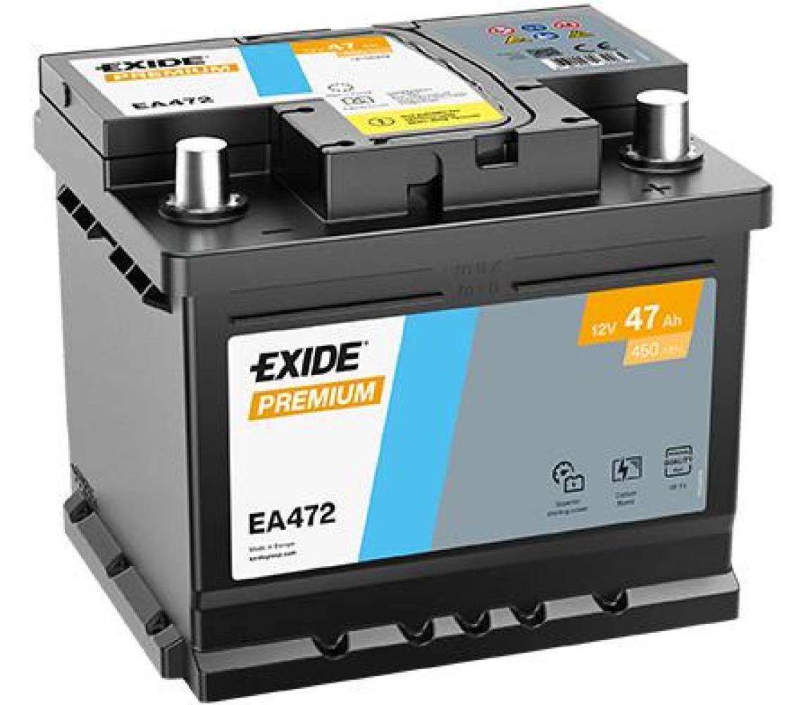 Exide Premium 47Ah450A 207x175x175-+