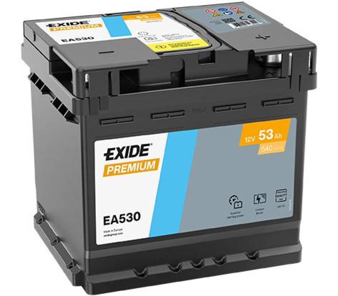Exide Premium 53Ah540A 207x175x190-+