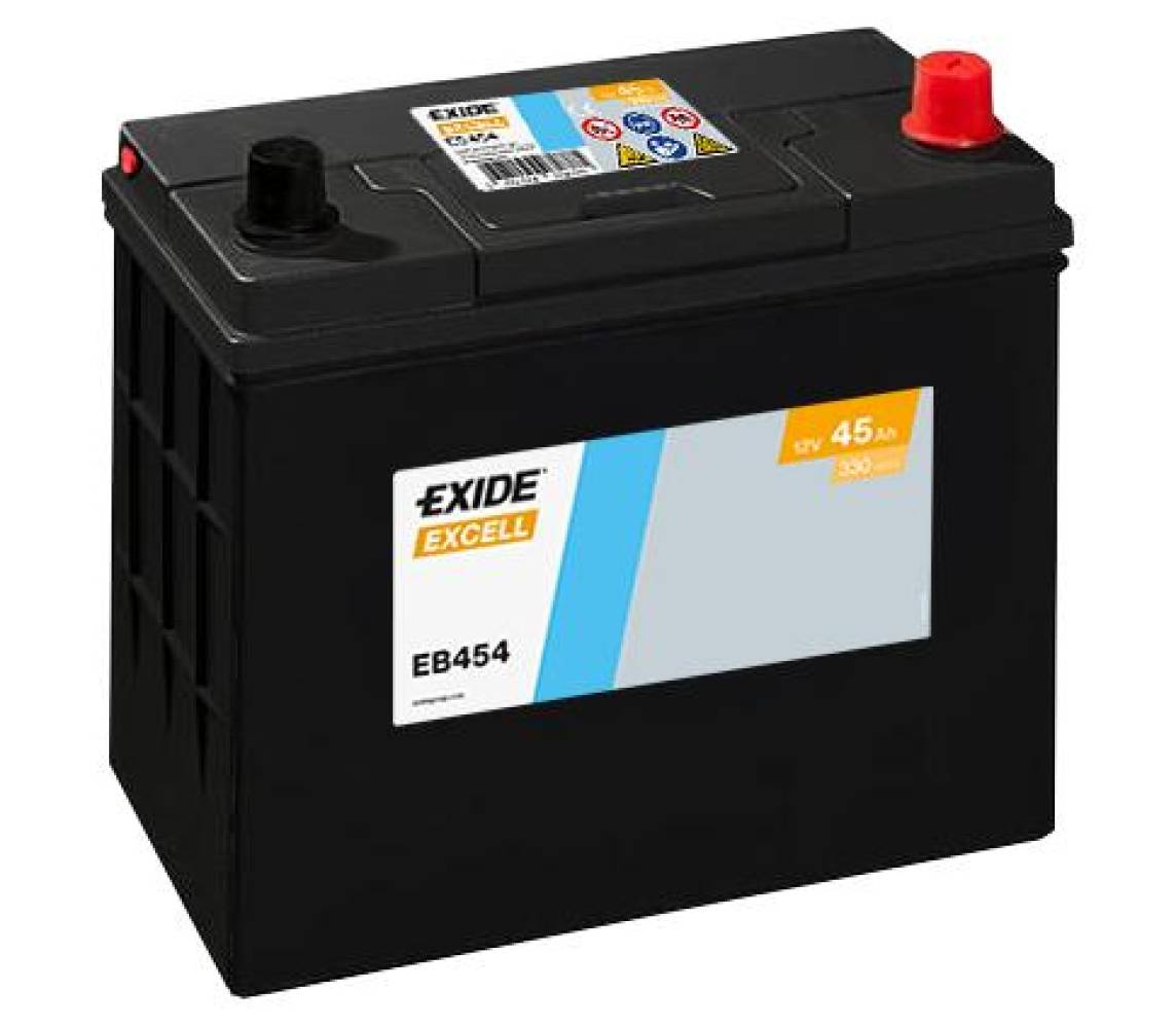 Exide Excell 45Ah 330A 237x127x227-+
