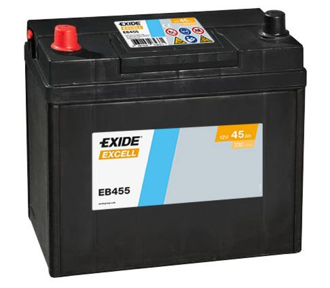 Exide Excell 45Ah 330A 237x127x227+-