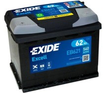 Exide Excell 62Ah 540A 242x175x190+-