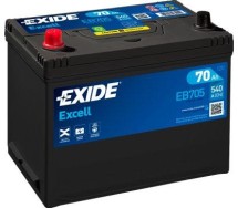 Exide Excell 70Ah 540A 266x172x223+-