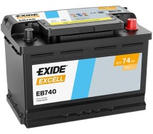Exide Excell 74Ah 680A 278x175x190-+