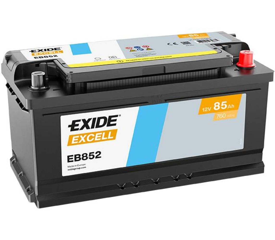 Exide Excell 85Ah 760A 353x175x175-+
