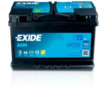 Аккумулятор Exide AGM 72Ah 760A 278x175x190 -+