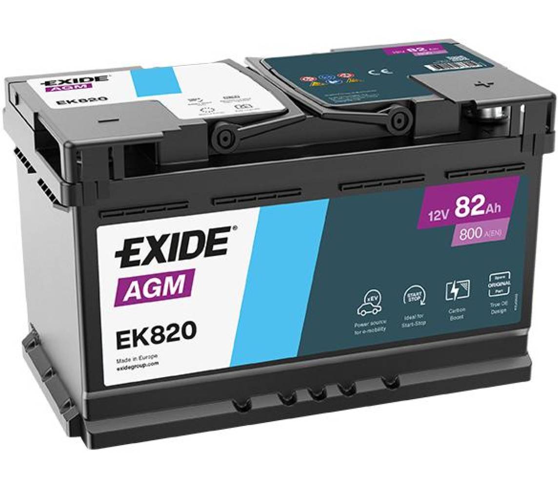 Аккумулятор Exide AGM 80Ah 800A 315x175x190-+