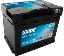 Exide EFB 60Ah 640A 242x175x190-+
