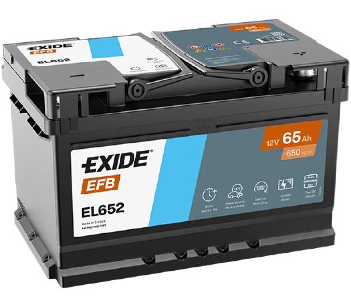 Exide EFB 65Ah 650A 278x175x175-+