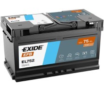 Exide EFB 75Ah 730A 315x175x175-+