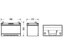 Exide EFB 95Ah 800A 306x173x222-+