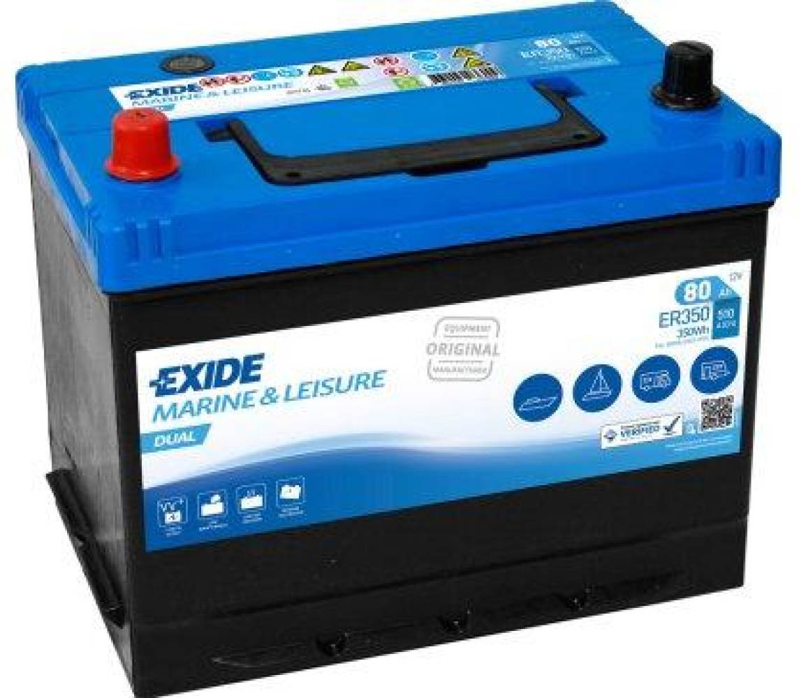 Exide Dual 80Ah 510CCA 260x175x225+-