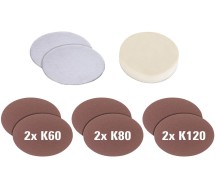 Набор: полировальные принадлежности и шлифкруги, 9 шт.