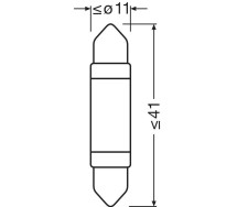 12V LED C5W 41mm 6000K 0,61W SV8.5-8 1tk
