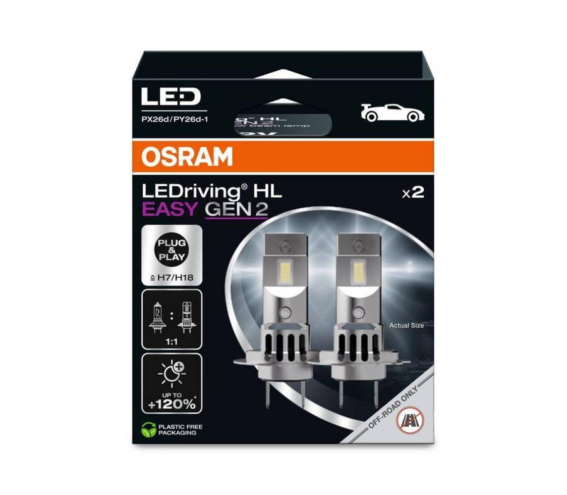 H7 LEDriving HL EASY 12V 6500K 2tk