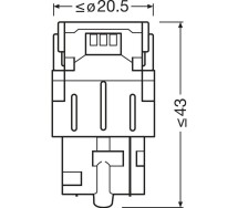 12V LED W21W 6000K 1,4W W3X16D 2tk