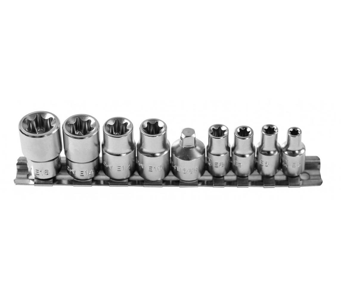 Набор торцевых головок TORX 1/4″, 3/8″, 9 шт.