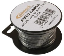 Кабель 2.2м 27А 3мм²  черный