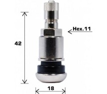 Tl-met.ventiil. nikeldatud. 42ms / w1352. kõrge mutter. 11.3/42mm