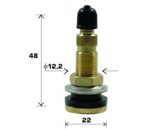 Tl-met.ventiil traktor. õhk/vesi. v5-15-1 / tr618a. ava 15.7mm. sirg. l=48mm. (3040101)