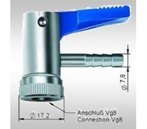 Pumpamisotsik 7.8mm standard ventiiliavale (voolik küljelt)