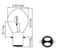 12V 25/25W BA20d