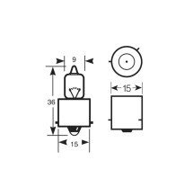 12V 10W BA15s Halogen