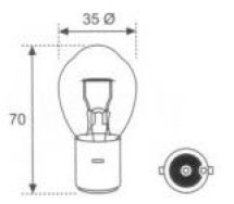 12V 35W BA20s