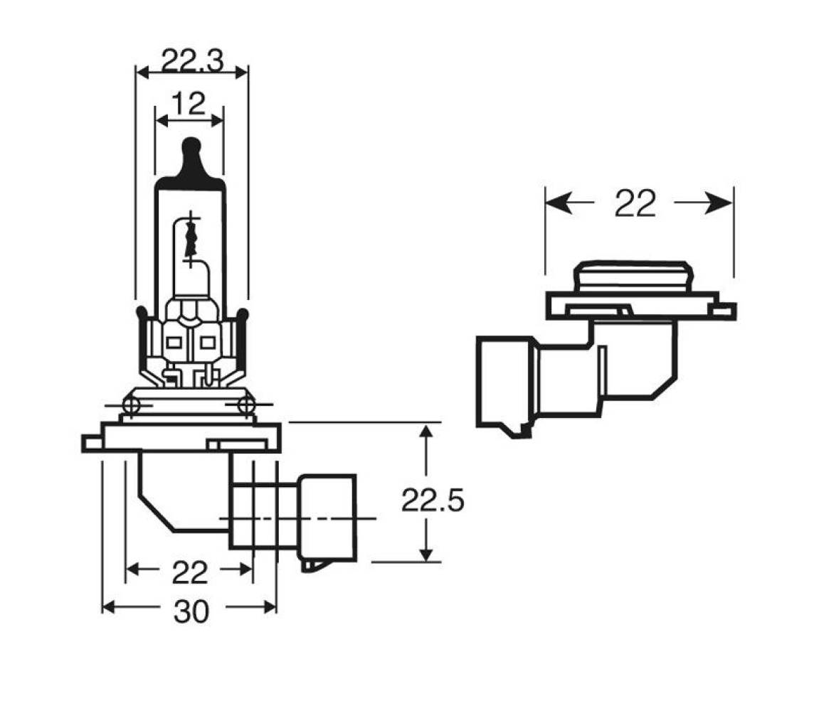 12V 80W HB4 P22D 9006