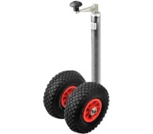 Опорное колесо прицепа 48 мм с двумя пневматическими колёсами