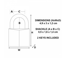 Tabalukk 130d 30mm master lock
