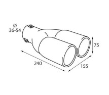 Summuti otsik TS-23 38-48mm duubel
