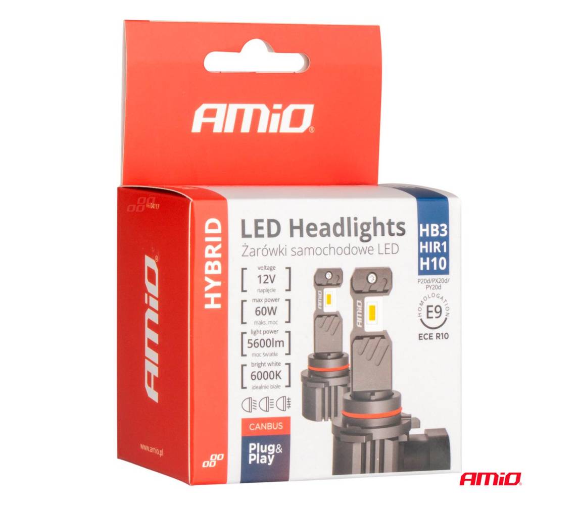 LED 2tk HB3 HIR1 H10 6000K 60W 12V