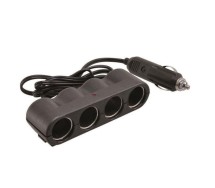 Разветвитель прикуривателя 1→4, чёрный, Automax