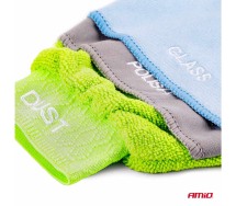 3 ühes Glass Polish Dust Microfiber puhastuskinnas 25x17cm Amio