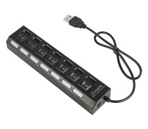 USB jaotur 7x lüliti ja lediga