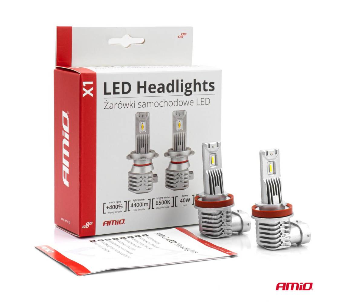 LED esitule pirnid H8/H9/H11 40W X1 Series MINI AMiO