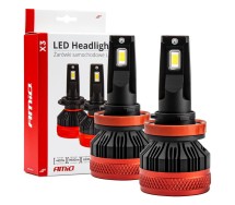LED esitule pirnid H8/H9/H11 90W X3 Series Canbus AMiO