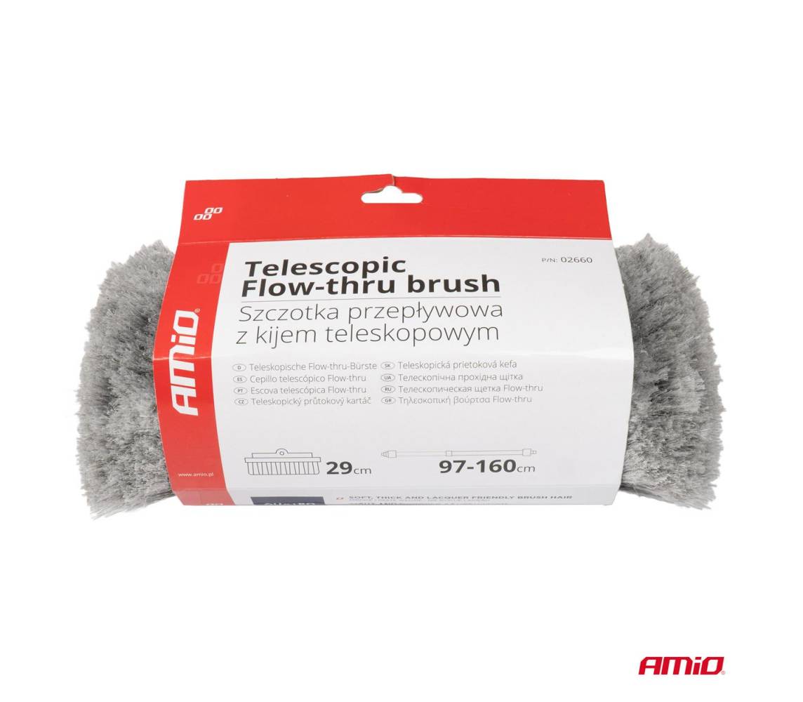 Щётка для мойки Quatro телескопическая с краном, 97–160 см, Amio