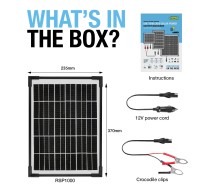 Akulaadija Solar 10W 12V Ring