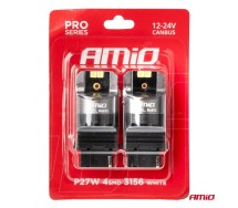 LED CANBUS Pro-seeria 12V/24V 27W T20 Valge