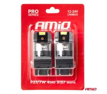 LED CANBUS Pro-seeria 12V/24V WR27/7W T20 Valge 2-niidiga
