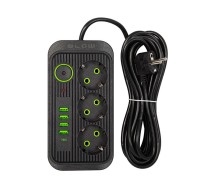 Pikendusjuhe kandiline 4xUSB 1xUSB-C 5m must 2x1mm Blow