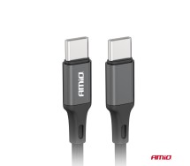 Laadimiskaabel must USB-C-USB-C 60W 100cm FullLINK Amio