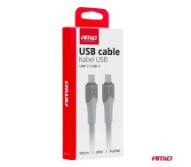 Laadimiskaabel USB-C-USB-C 60W 100cm FullLINK Amio